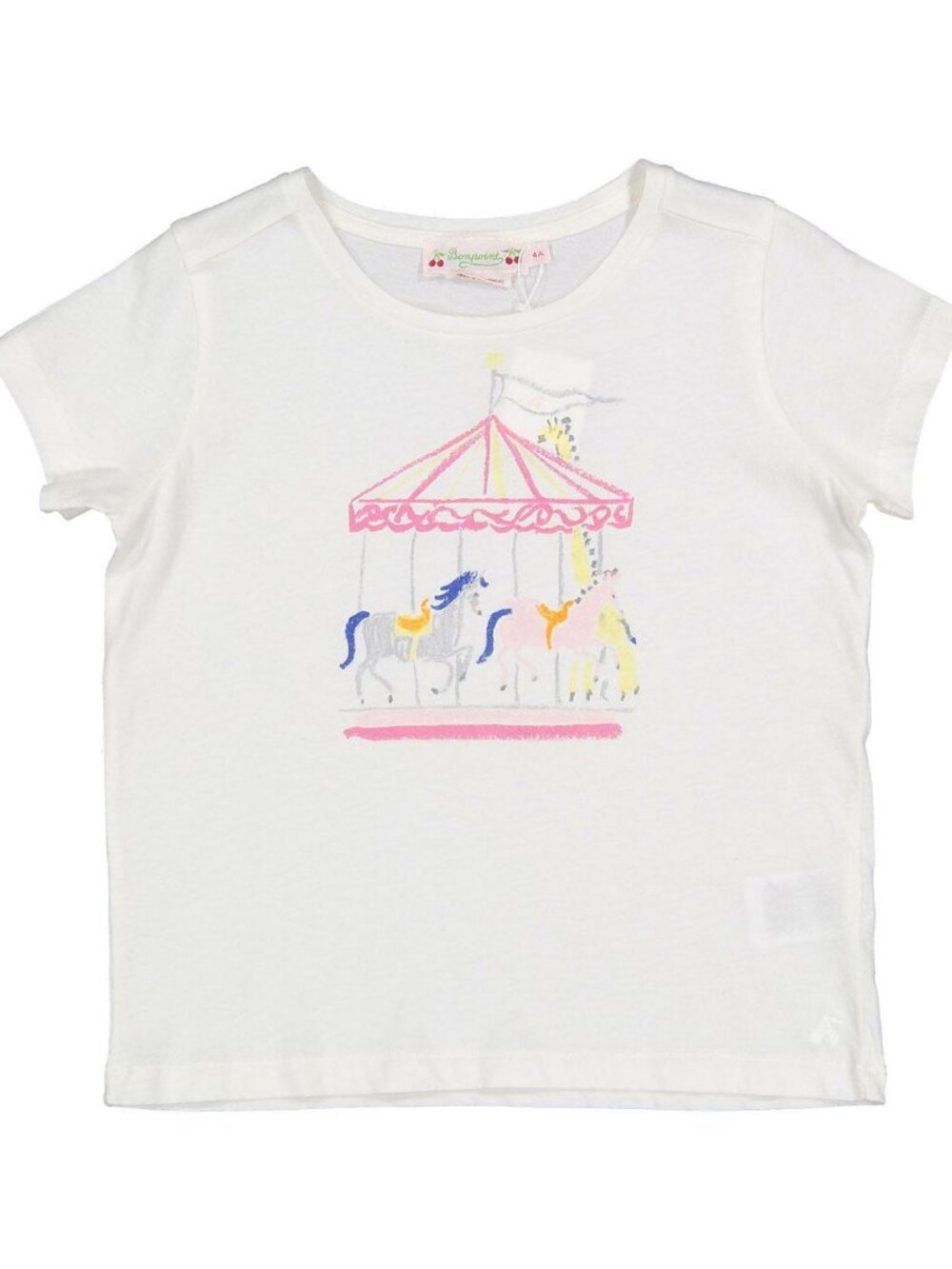 Bonpoint girls white t shirt size 4